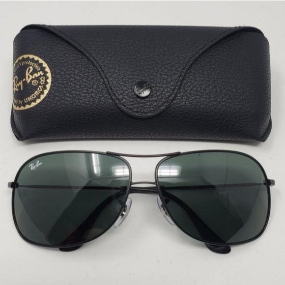 RAY-BAN Aviator Sunglasses Black RB 3267 NWOT - Picture 7 of 7